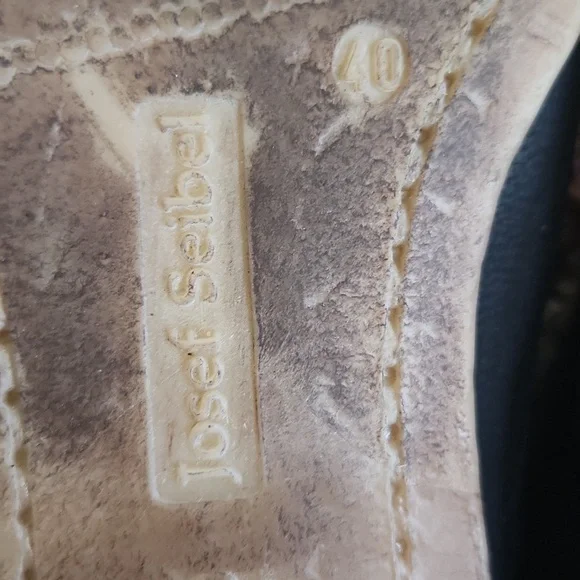 Josef Seibel Black Leather Shoes, Size 40 - Picture 7 of 8